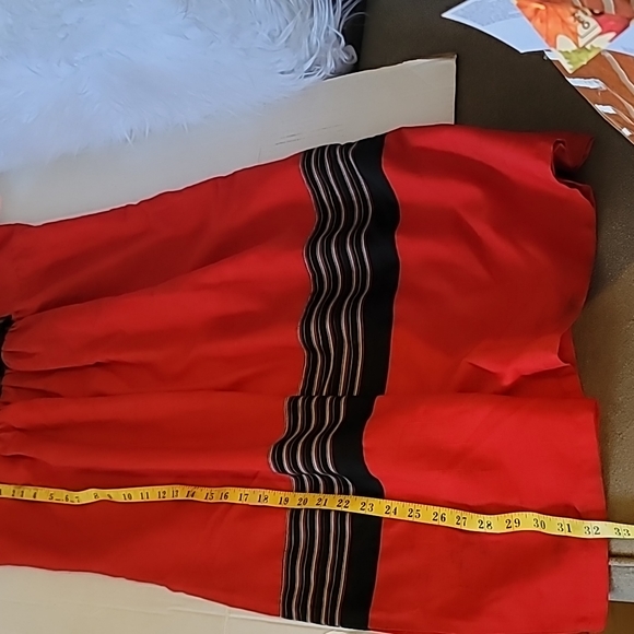 TRADITIONAL EMBROIDERY EMBELLISHED PEASANT BOHO CEREMONIAL Dress SIZE L - Picture 9 of 9